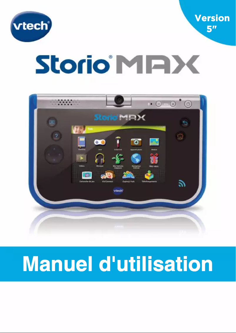 Imagen de la primera página del manual del dispositivo Storio MAX 5'' Bleue