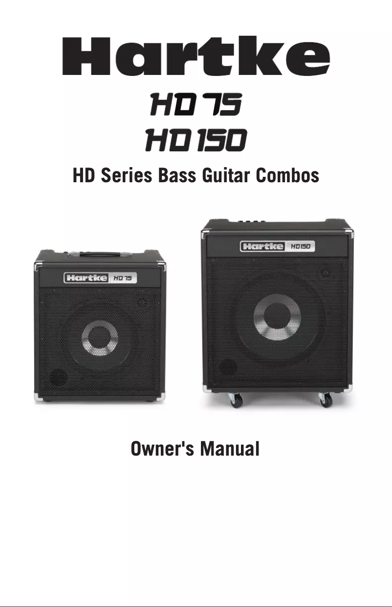 Page n°1 - Manuel utilisateur Hartke HD150