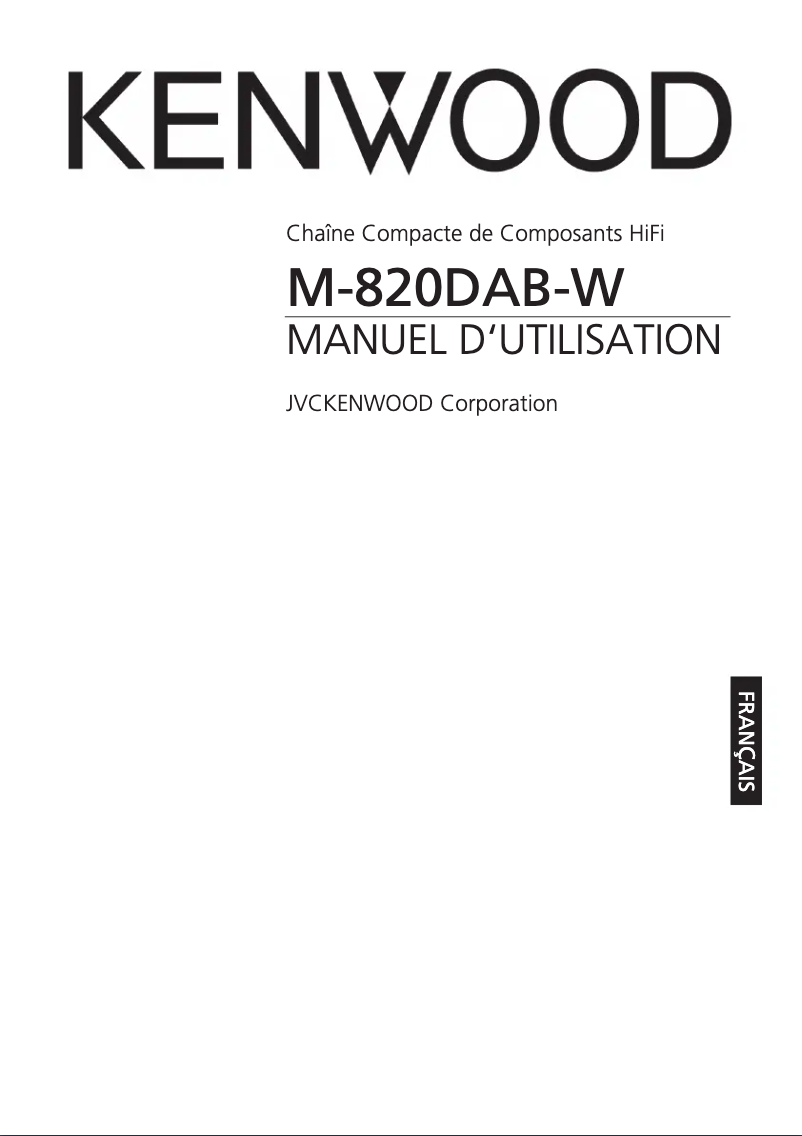Page n°1 - Manuel utilisateur Kenwood M-820DAB-W