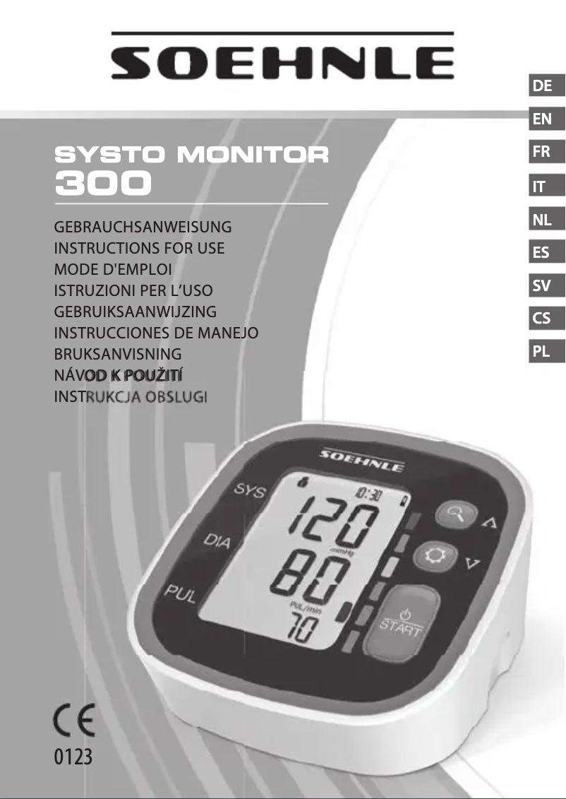 Page 1 of the manual User Manual Soehnle Systo Monitor 300