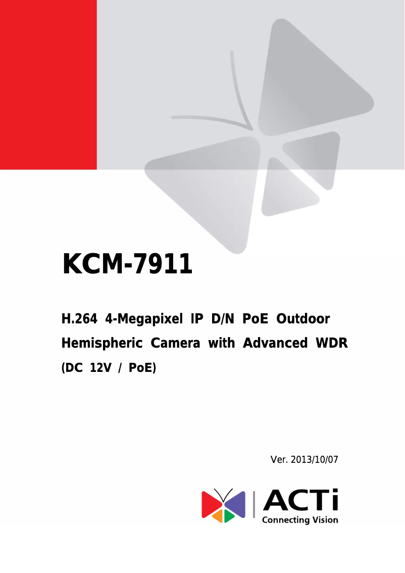 Image de la première page du manuel de l'appareil KCM-7911