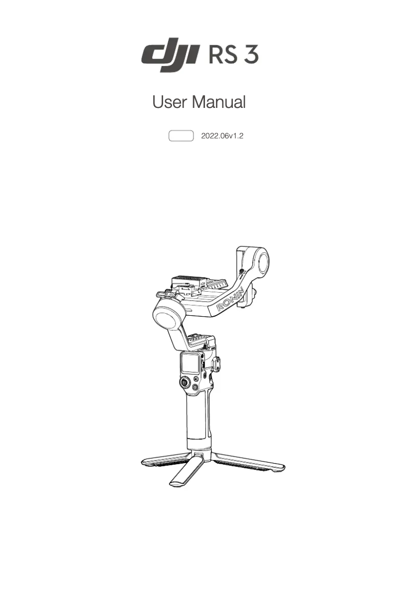 Image de la première page du manuel de l'appareil Ronin RS 3