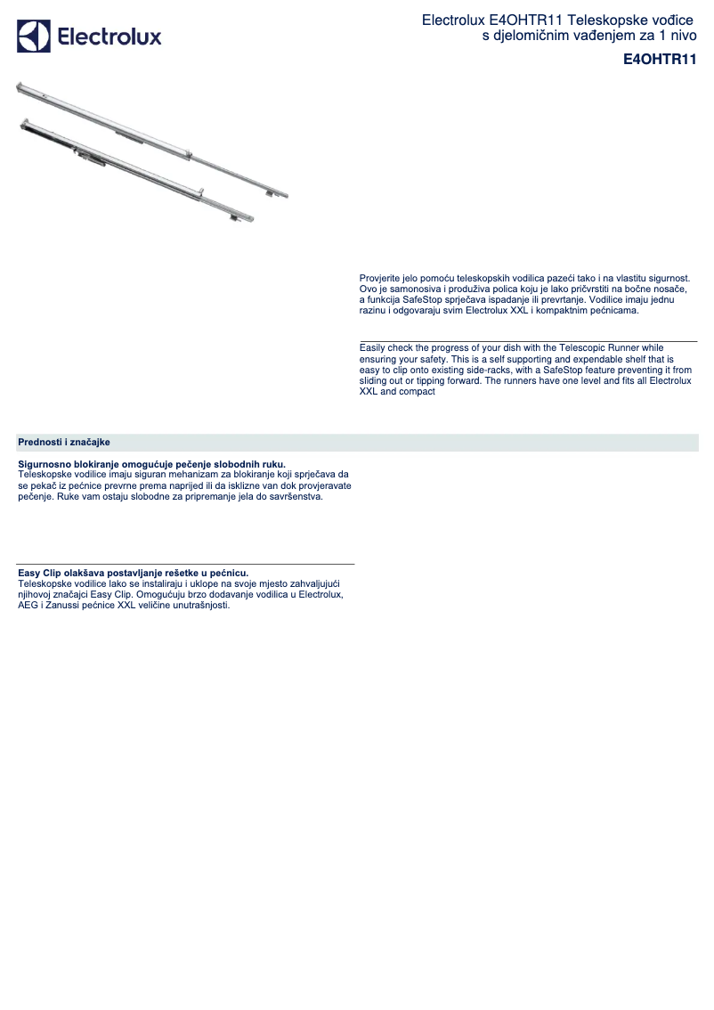 Page n°1 - Manuel utilisateur AEG E4OHTR11