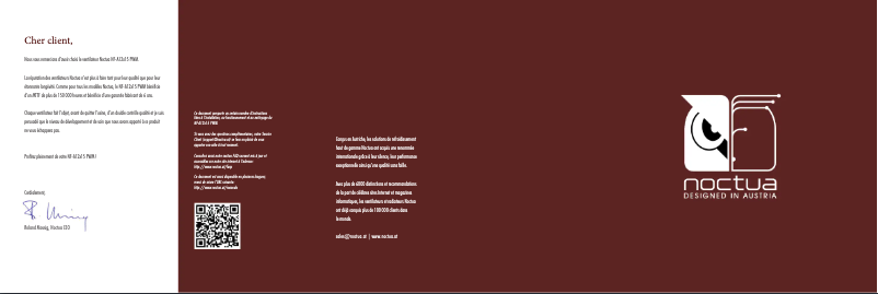 Page n°1 - Manuel utilisateur Noctua NF-A12x15