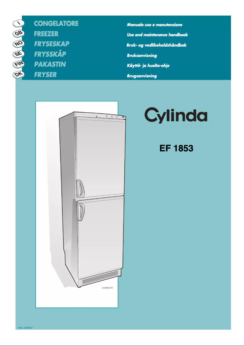 Page n°1 - Manuel utilisateur Cylinda EF 1853
