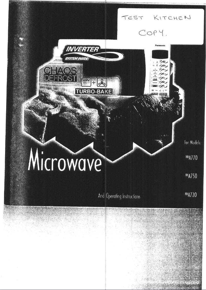 Page n°1 - Manuel utilisateur Panasonic NN-A750