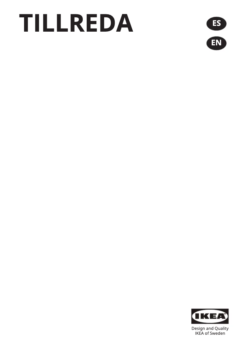 Página 1 del manual Manual de usuario Ikea TILLREDA 605.537.00