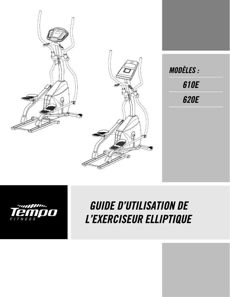 Page 1 de la notice Manuel utilisateur Tempo Fitness 610E