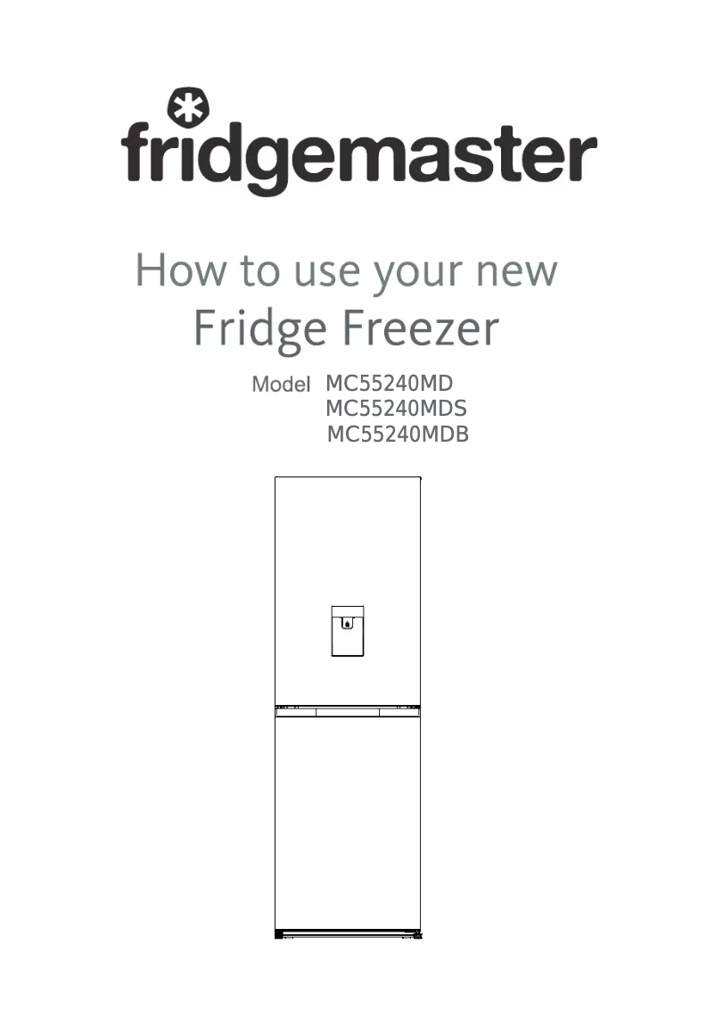Page n°1 - Manuel utilisateur Fridgemaster MC55240MD