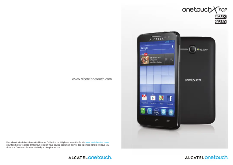 Page n°1 - Manuel utilisateur Alcatel One Touch X'Pop 5035D