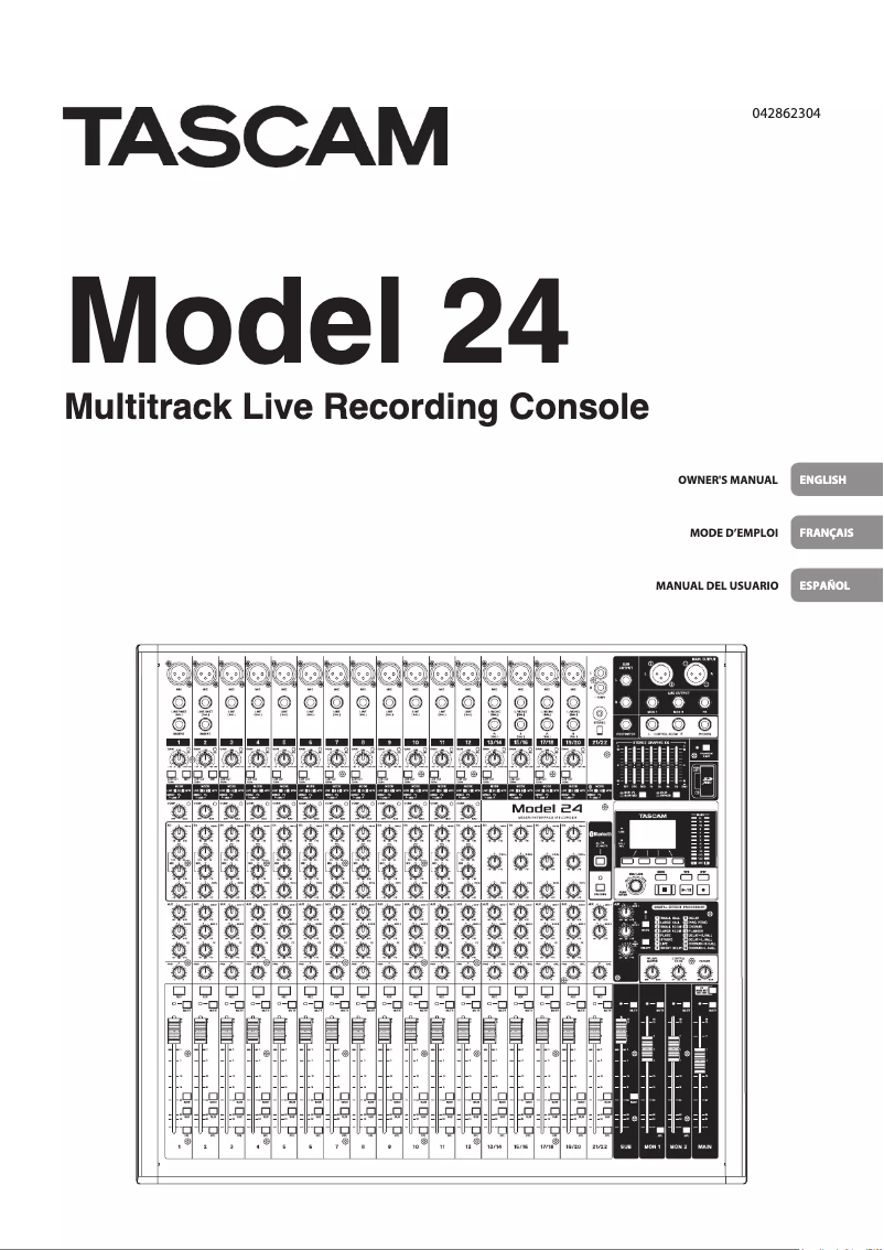 Page n°1 - Manuel utilisateur Tascam Model 24