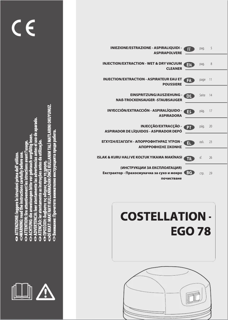 Page 1 de la notice Manuel utilisateur Lavorwash Solaris