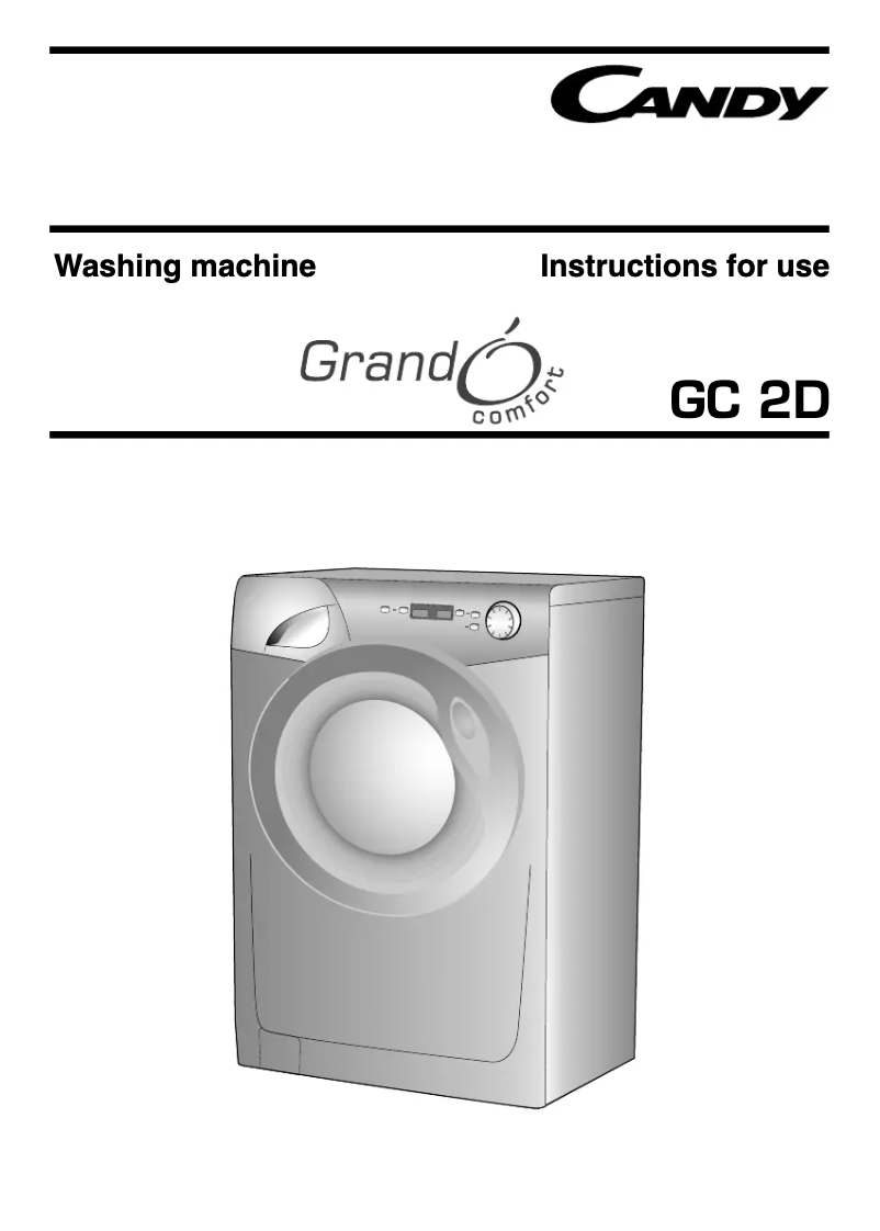Page n°1 - Manuel utilisateur Candy GC 1662D1B/1-80