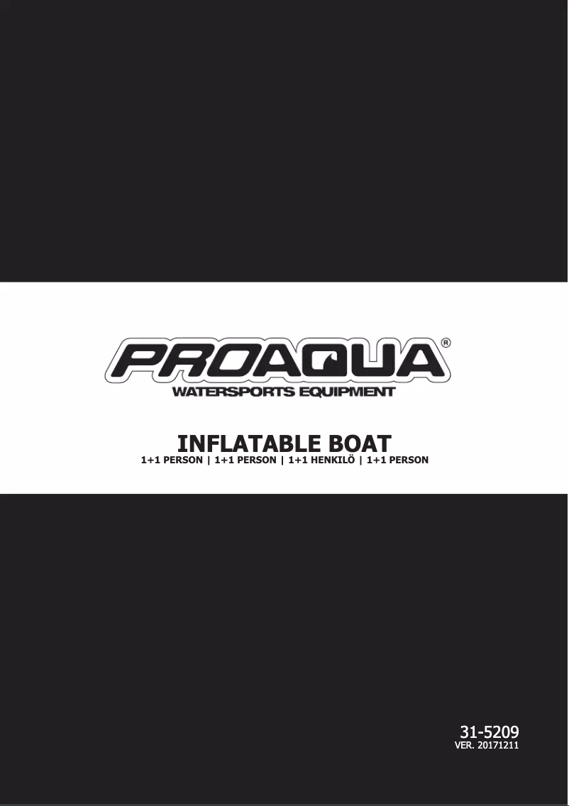 Page 1 de la notice Manuel utilisateur Proaqua 31-5209