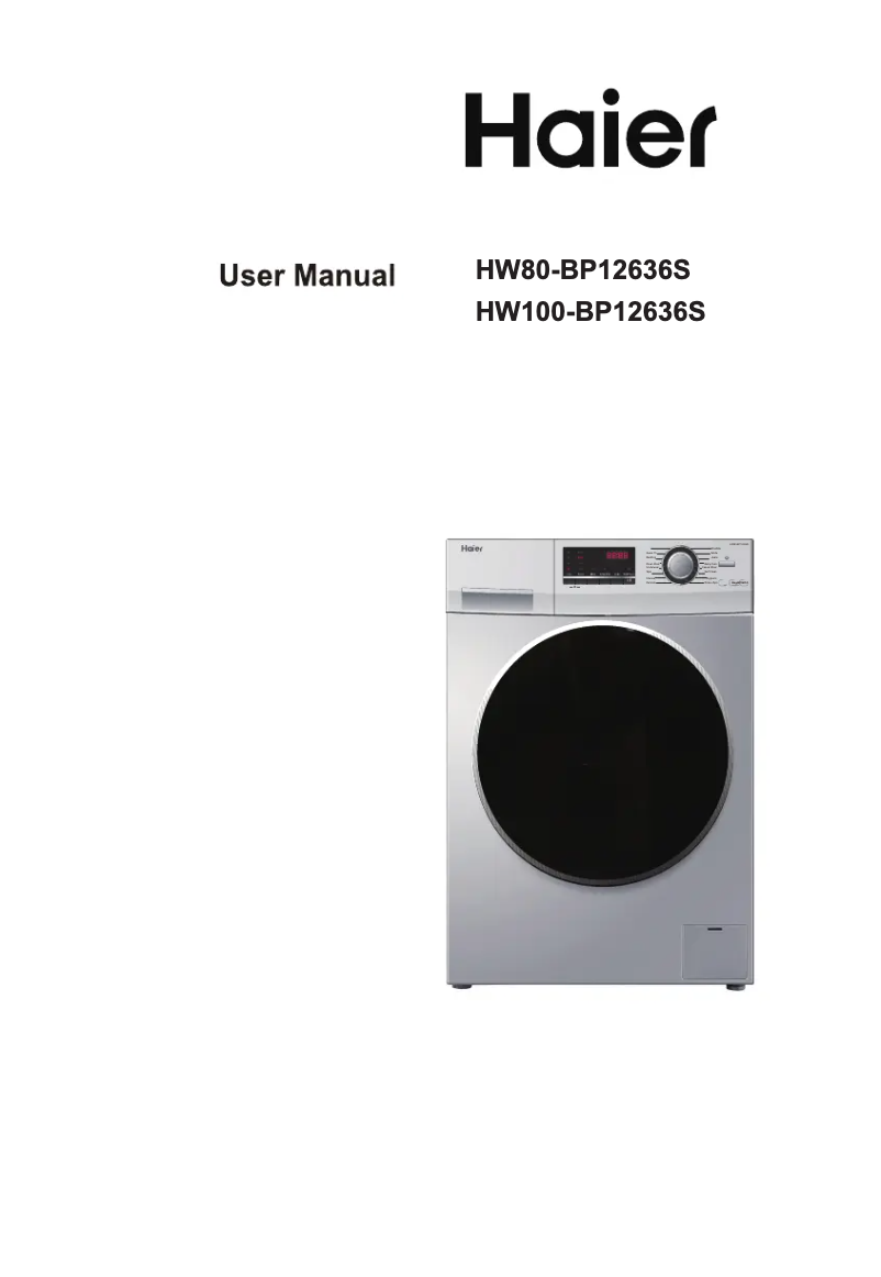Page 1 de la notice Manuel utilisateur Haier HW100-BP12636S