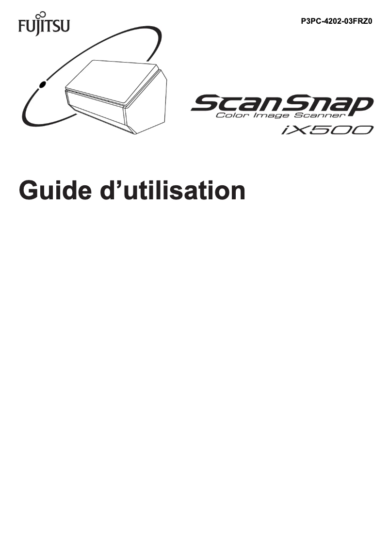 Page 1 de la notice Manuel utilisateur Fujitsu ScanSnap iX500 Deluxe