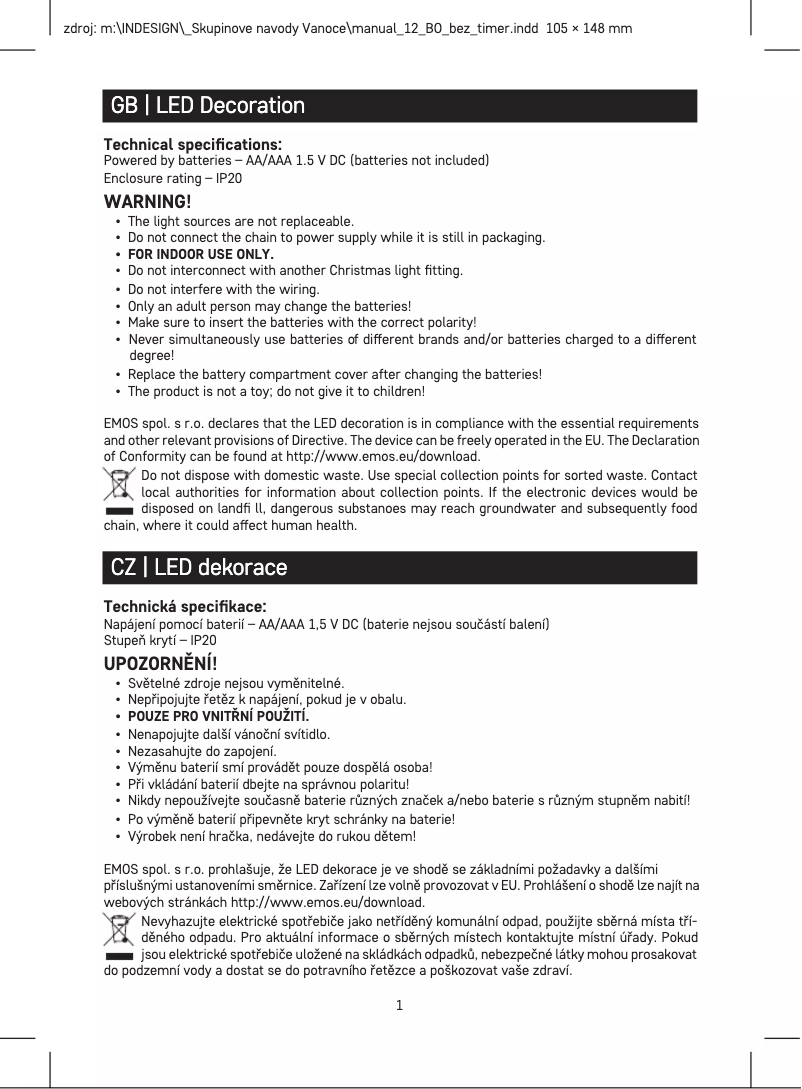 Image de la première page du manuel de l'appareil DCFW02