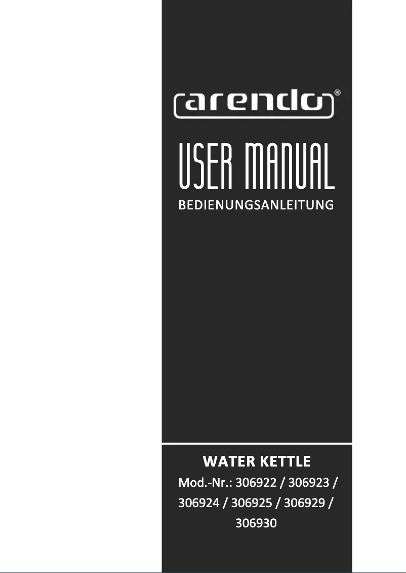 Page n°1 - Manuel utilisateur Arendo Wood Style 306923