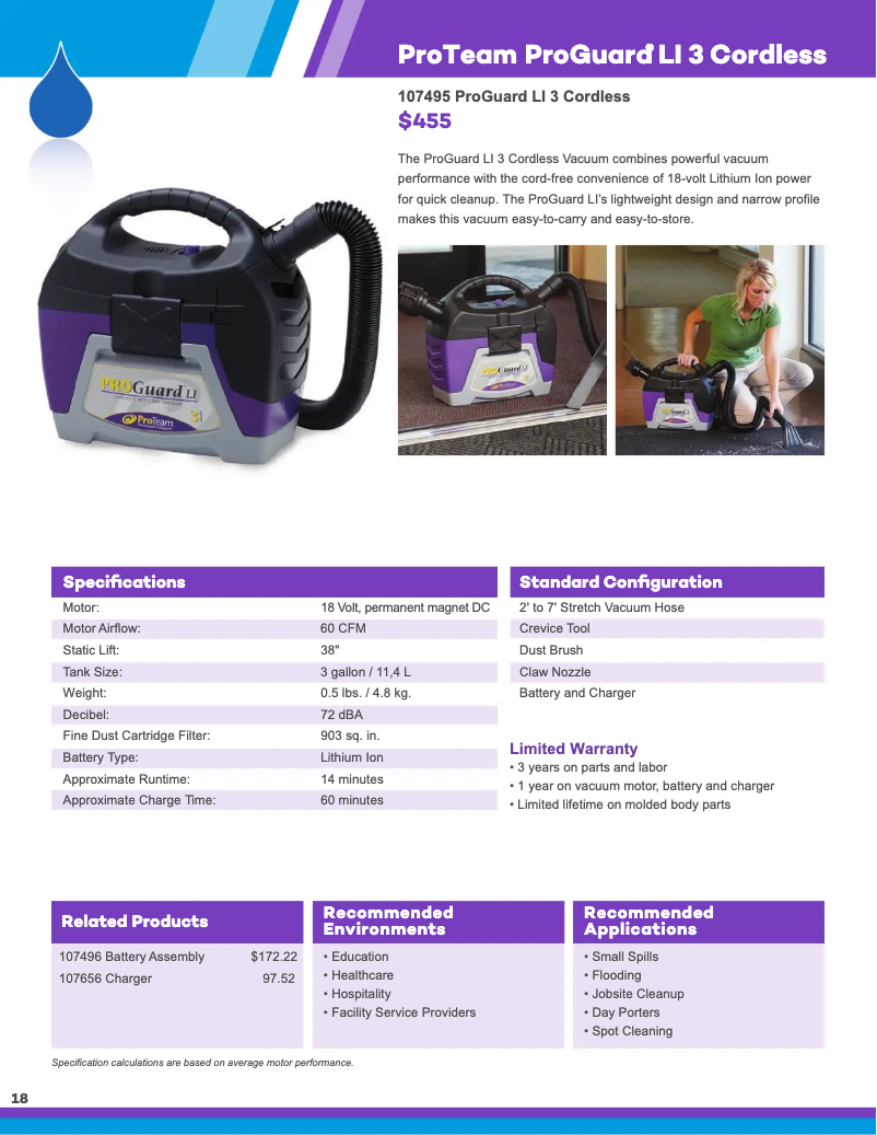 Página 1 del manual Manual de usuario ProTeam ProGuard LI