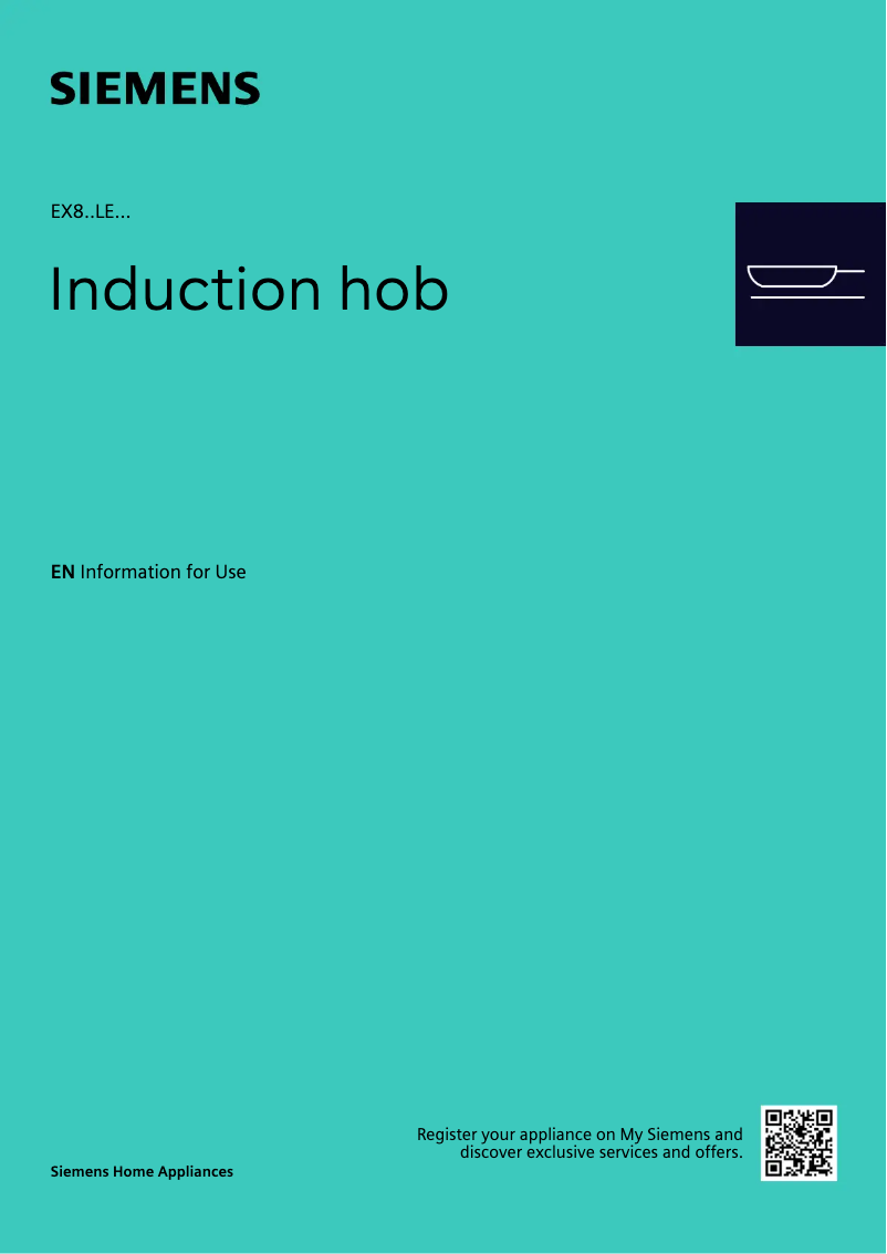 Page n°1 - Manuel utilisateur Siemens iQ700 EX875LEC1E