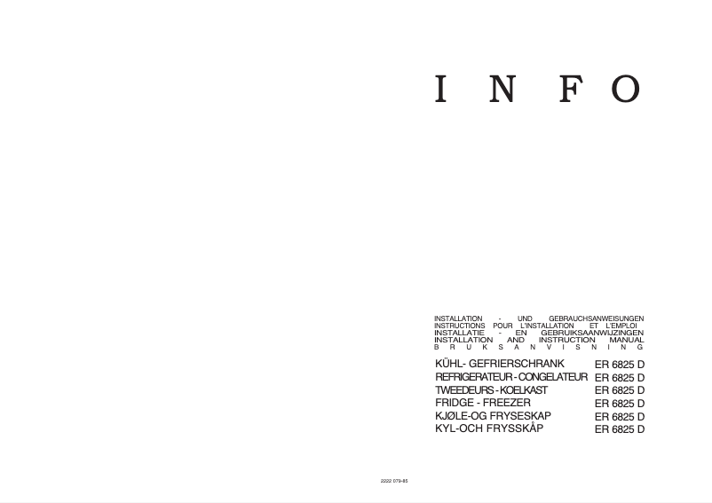 Image de la première page du manuel de l'appareil ER 6825 D