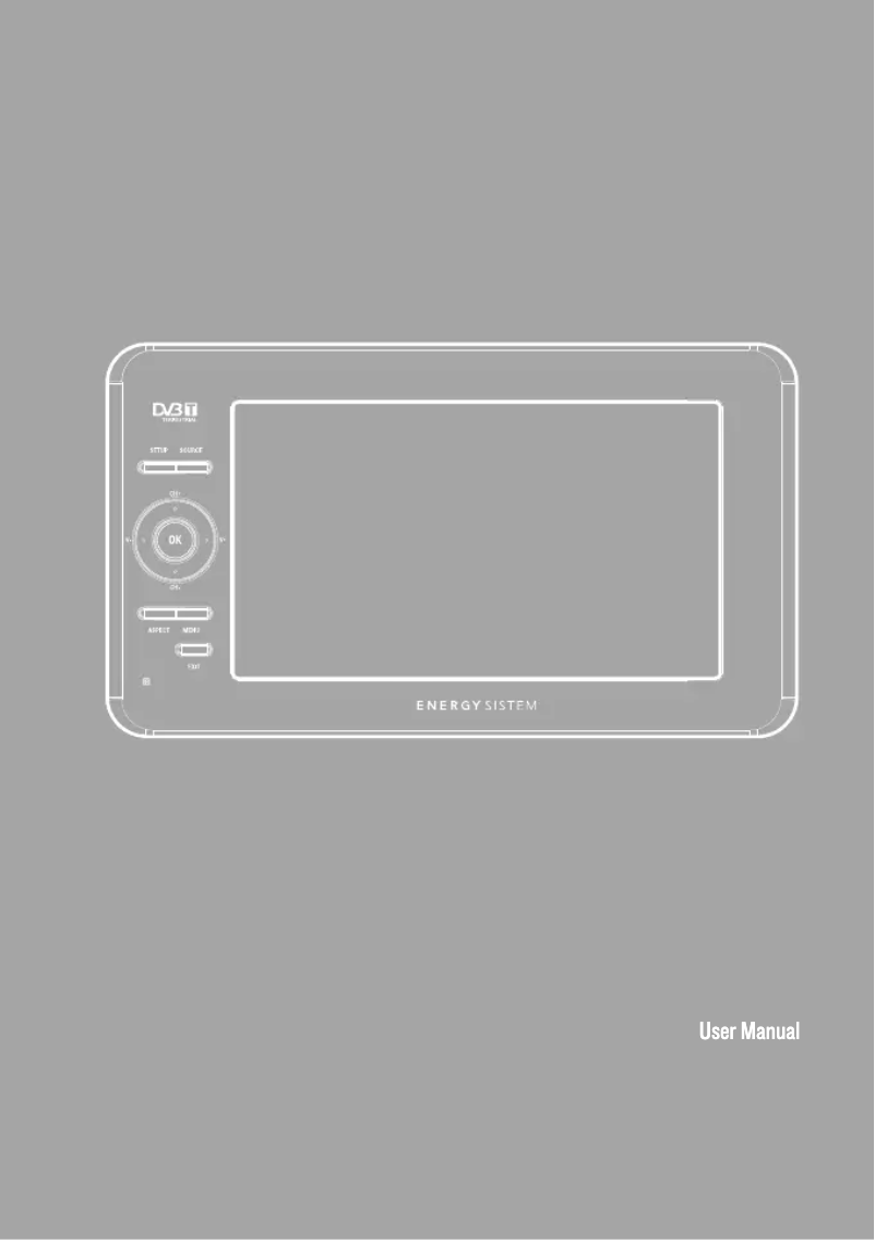 Page 1 de la notice Manuel utilisateur Energy Sistem Energy TV2070