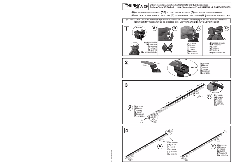 Page 1 de la notice Manuel utilisateur Twinny Load A 29