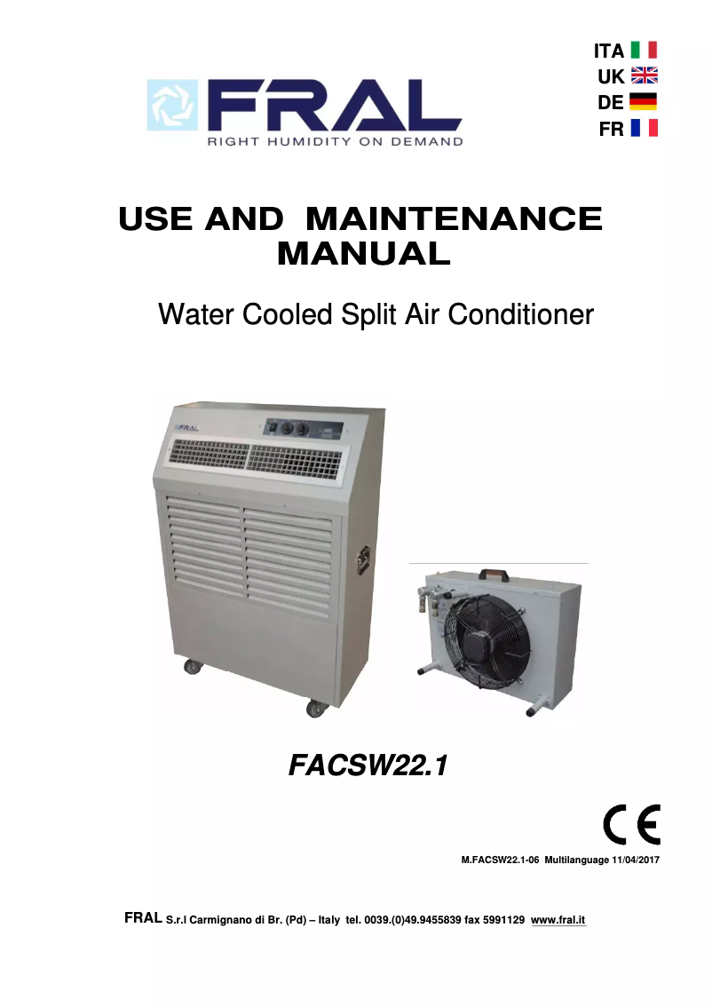 Image de la première page du manuel de l'appareil FACSW22.1