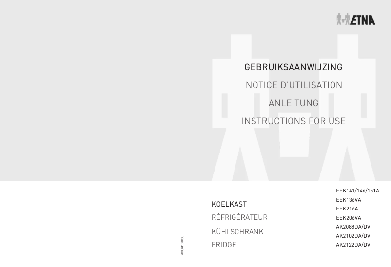 Page 1 de la notice Manuel utilisateur Etna EEK216VA