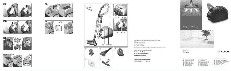 Page n°1 - Manuel utilisateur Bosch BGLS4PERF