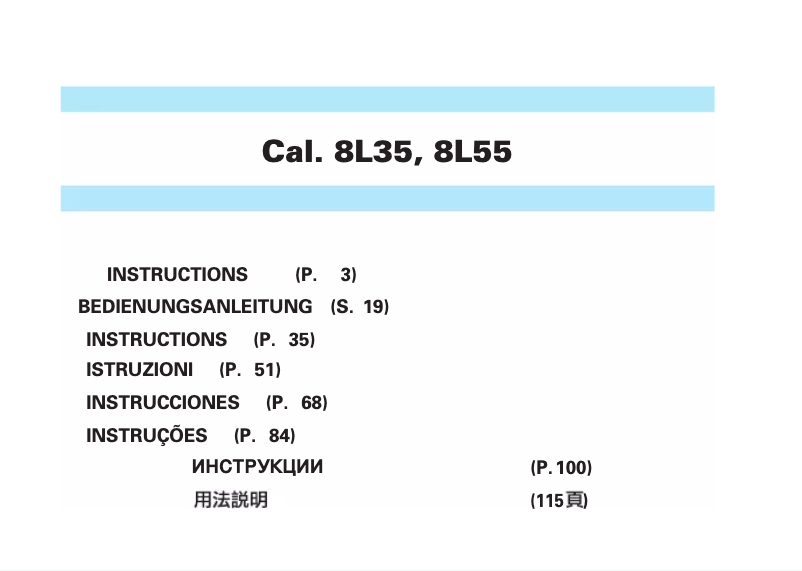 Page 1 de la notice Manuel utilisateur Seiko Prospex SBDX014G