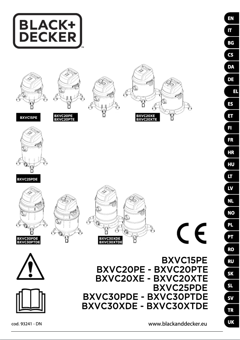 Page n°1 - Manuel utilisateur Black & Decker BXVC15PE