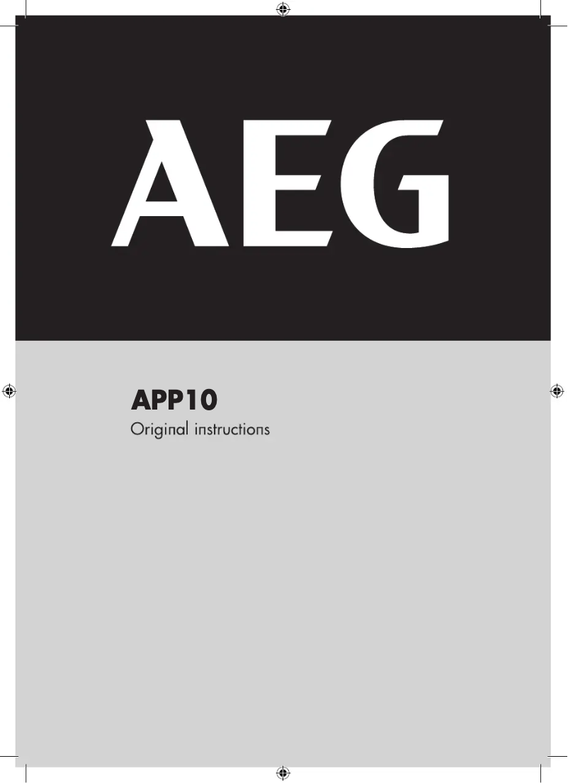 Page n°1 - Manuel utilisateur AEG APP10