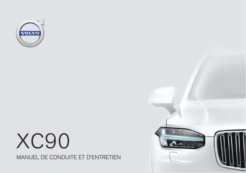 Image de la première page du manuel de l'appareil XC90 (2018)