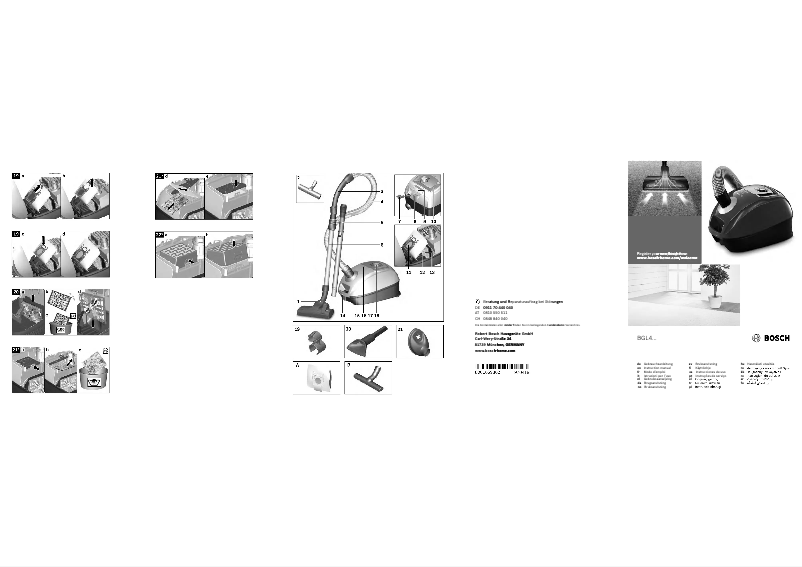 Page 1 de la notice Manuel utilisateur Bosch ProSilence Allergy BGL4SIL69A