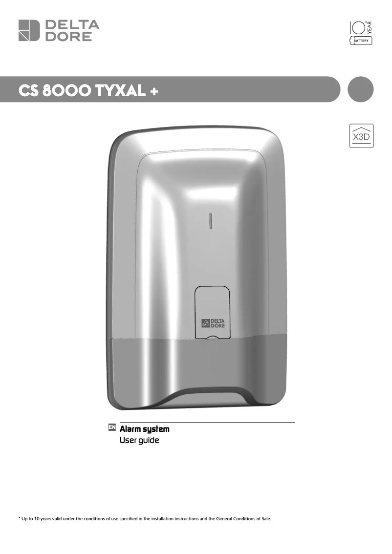 Image de la première page du manuel de l'appareil Tyxal+ CS 8000