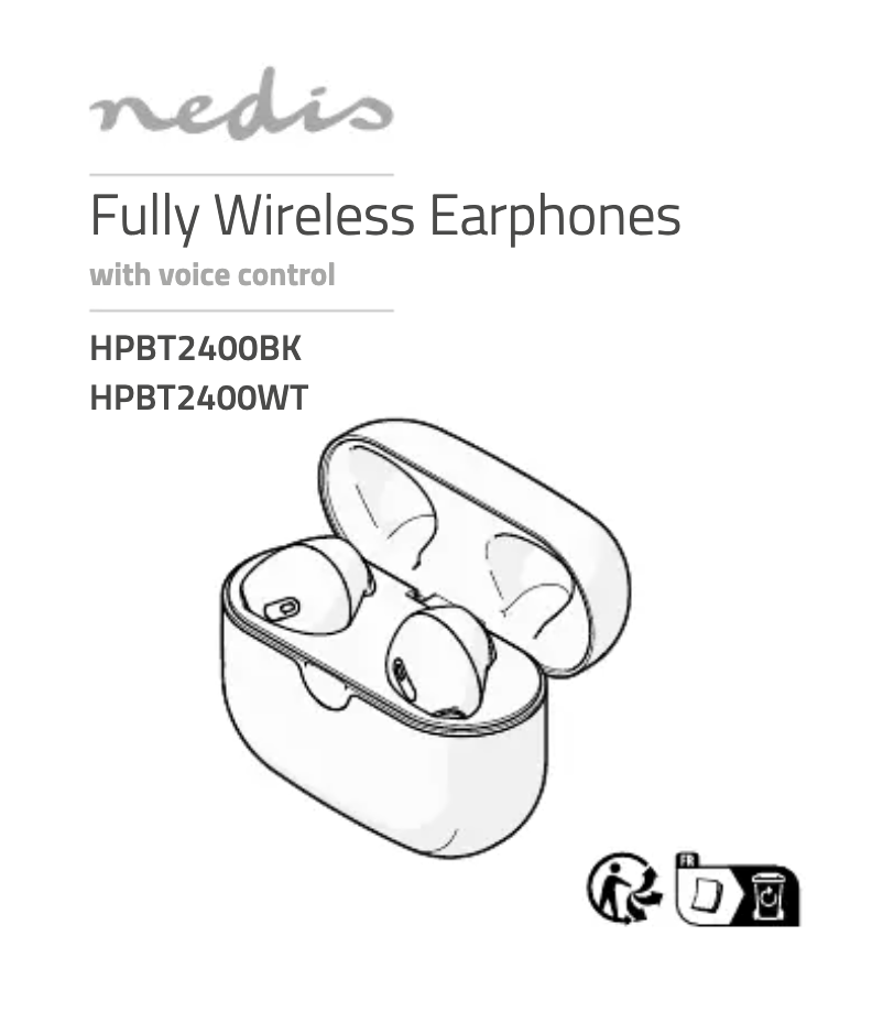 Page n°1 - Manuel utilisateur Nedis HPBT2400BK