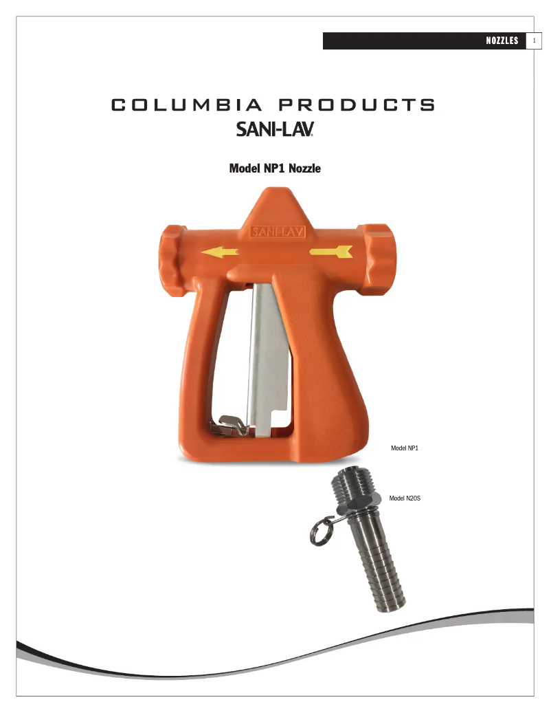 Page 1 de la notice Manuel utilisateur Sani-Lav NP1BR
