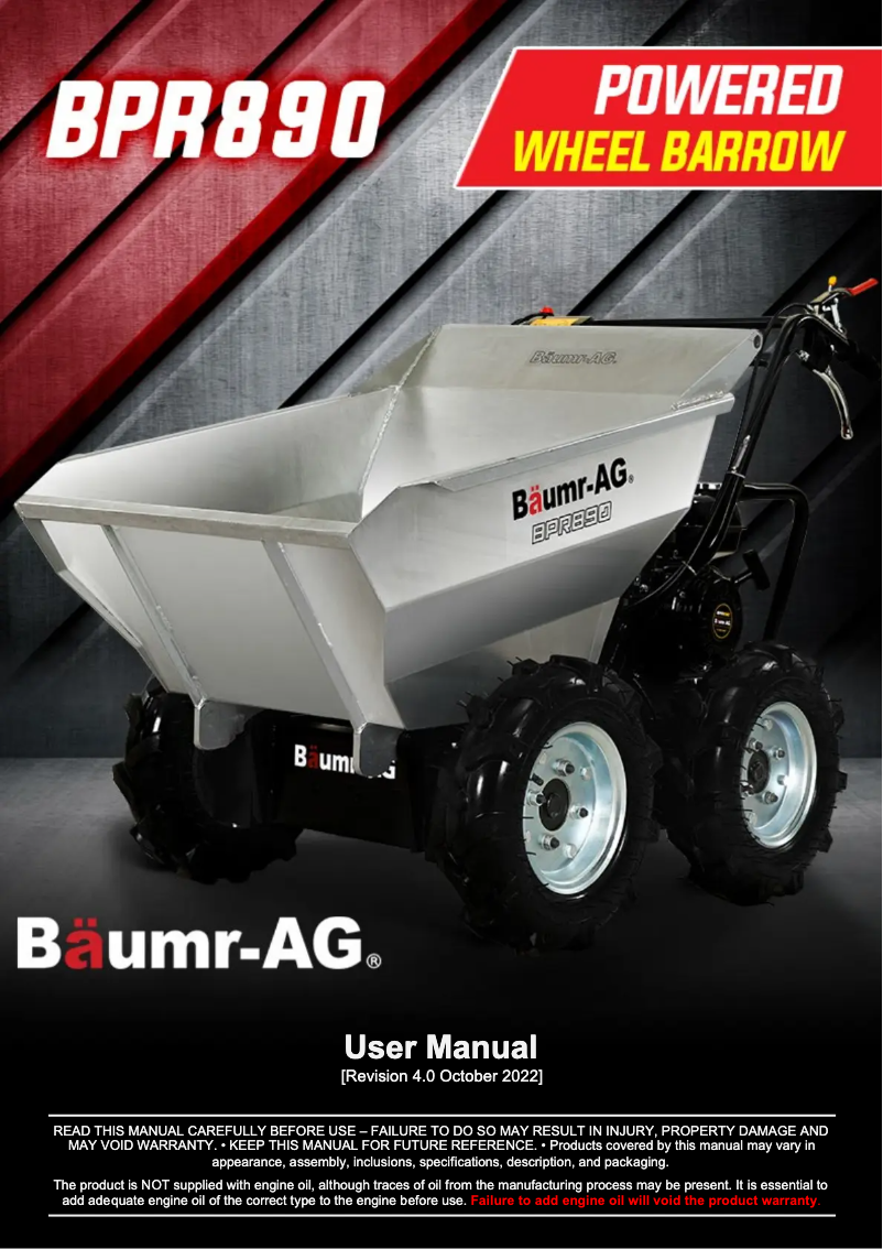 Página 1 del manual Manual de usuario Baumr-AG BPR890