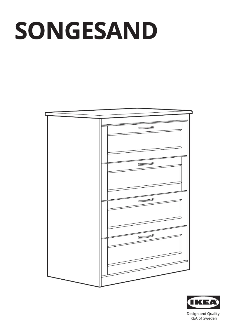 Page 1 de la notice Manuel utilisateur Ikea SONGESAND 903.667.78