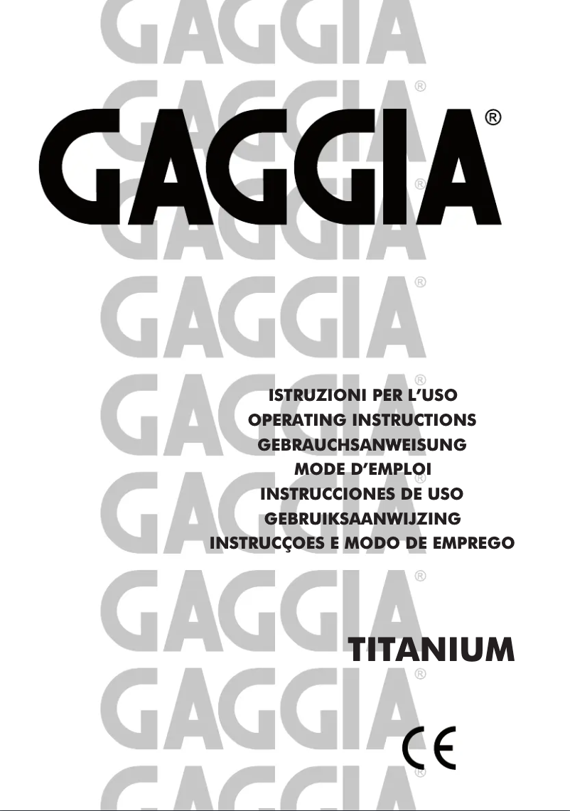 Page n°1 - Manuel utilisateur Philips Saeco Titanium SUP 027 YDR