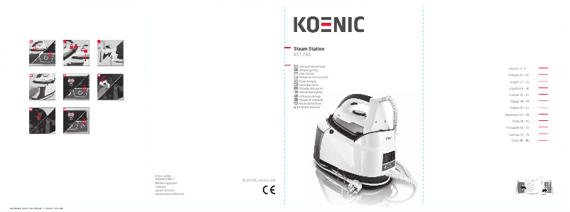 Page 1 de la notice Manuel utilisateur Koenic KST 245