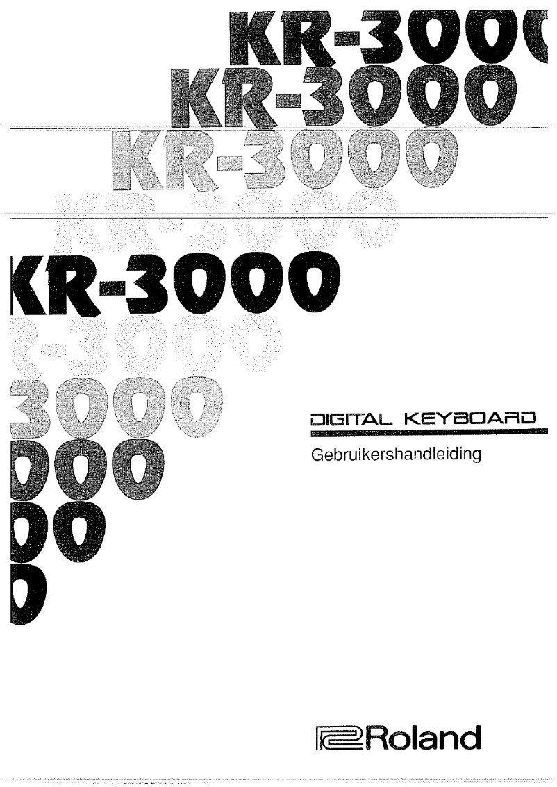 Image de la première page du manuel de l'appareil KR-3000