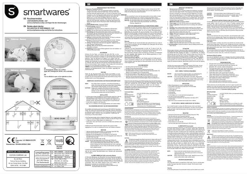 Page 1 de la notice Manuel utilisateur Smartwares RM220