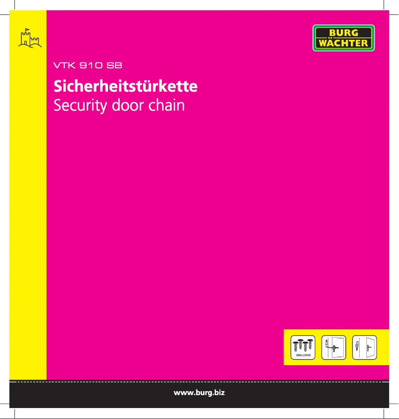 Page 1 de la notice Manuel utilisateur Burg Wächter VTK 910 SB