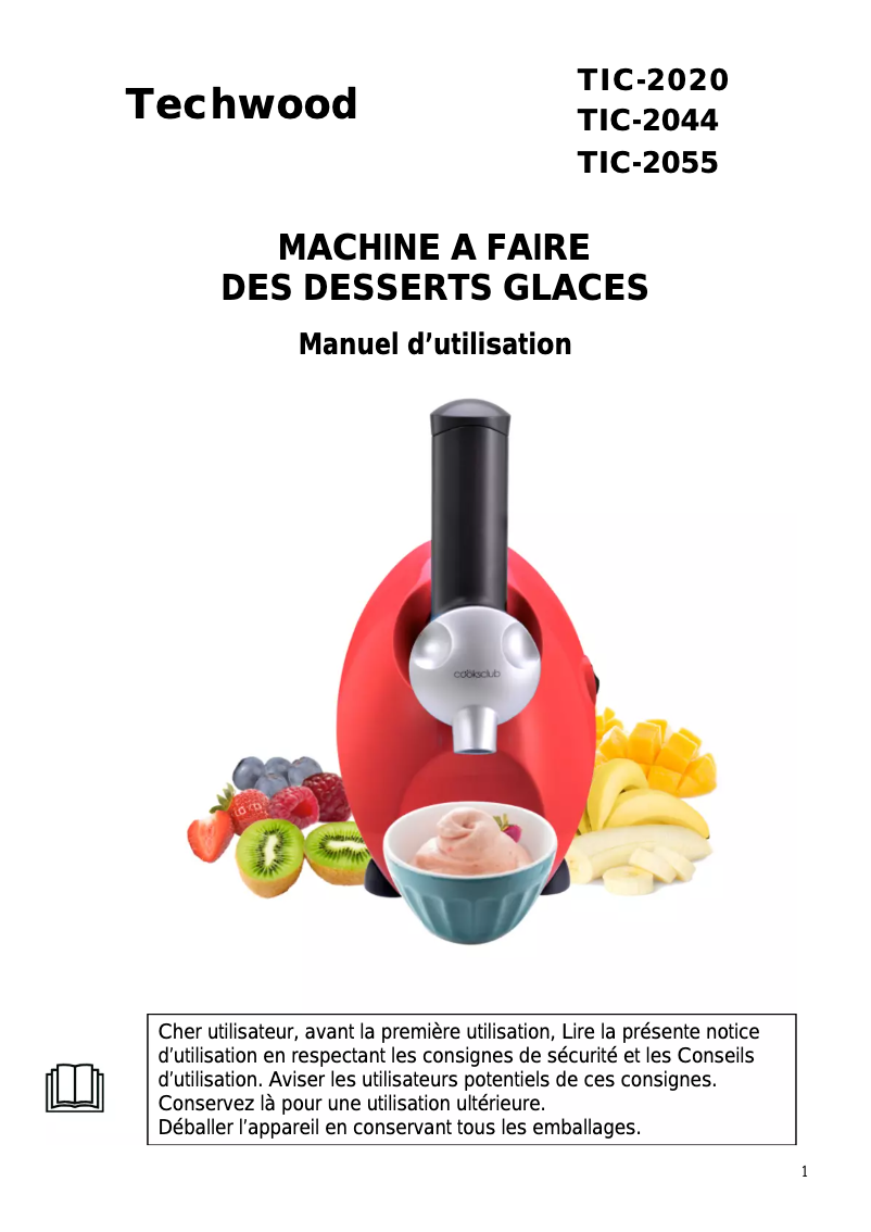 Image de la première page du manuel de l'appareil TIC-2044