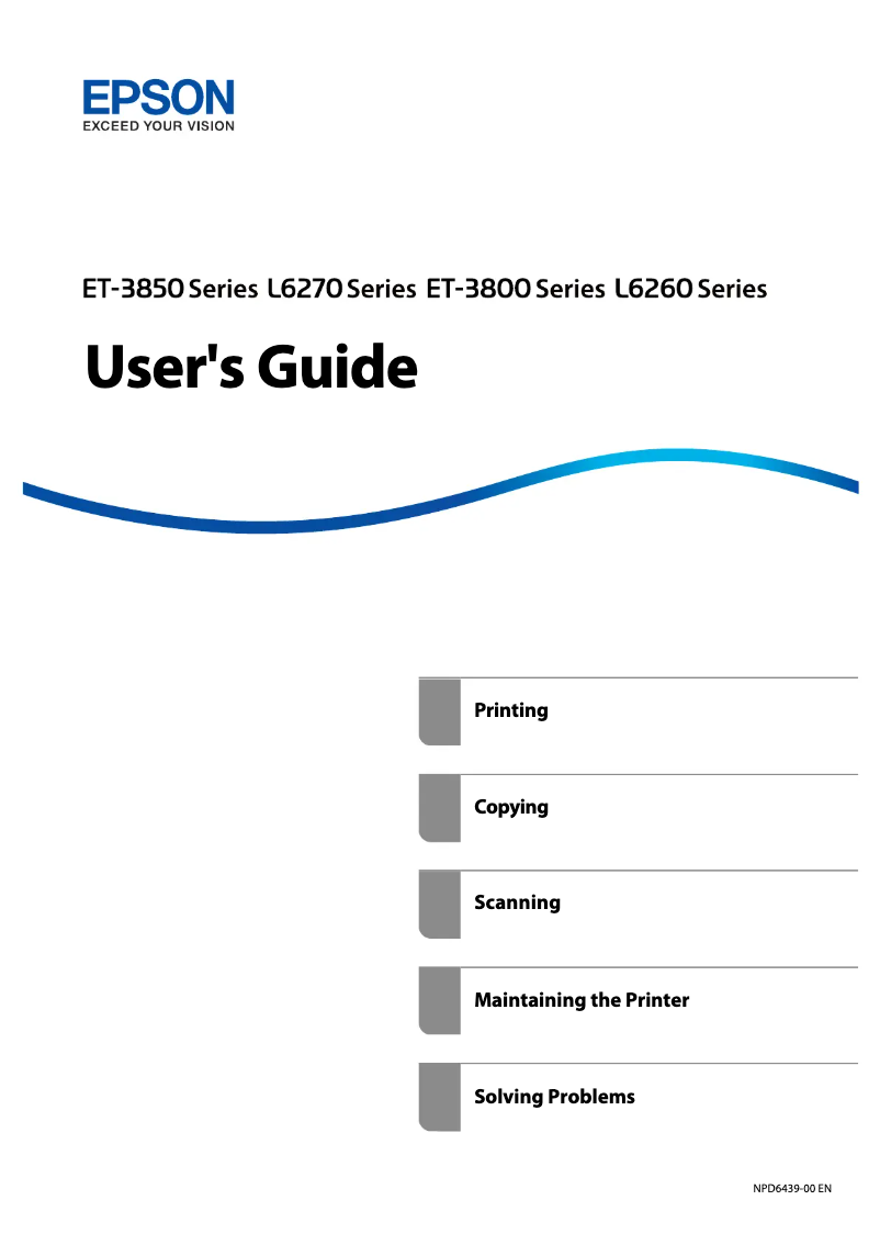 Image de la première page du manuel de l'appareil EcoTank ET-3800