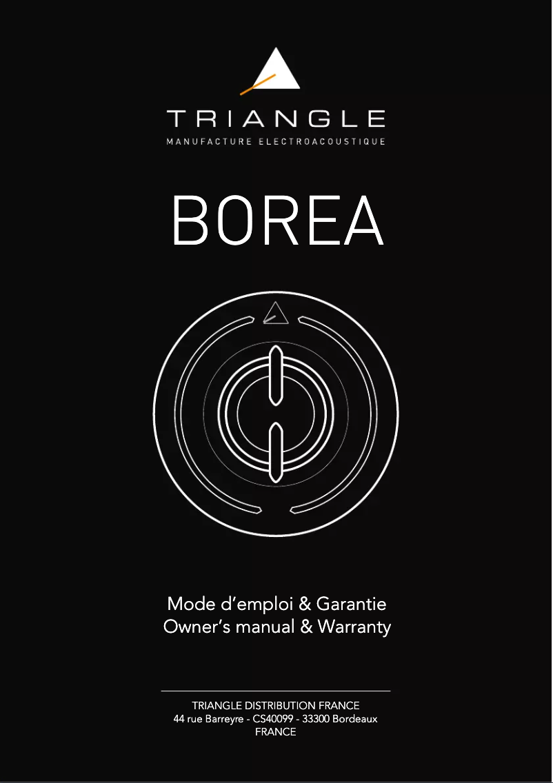 Page 1 of the manual User Manual Triangle Borea