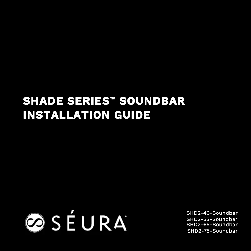 Page 1 de la notice Guide d'installation Seura SHD2-65