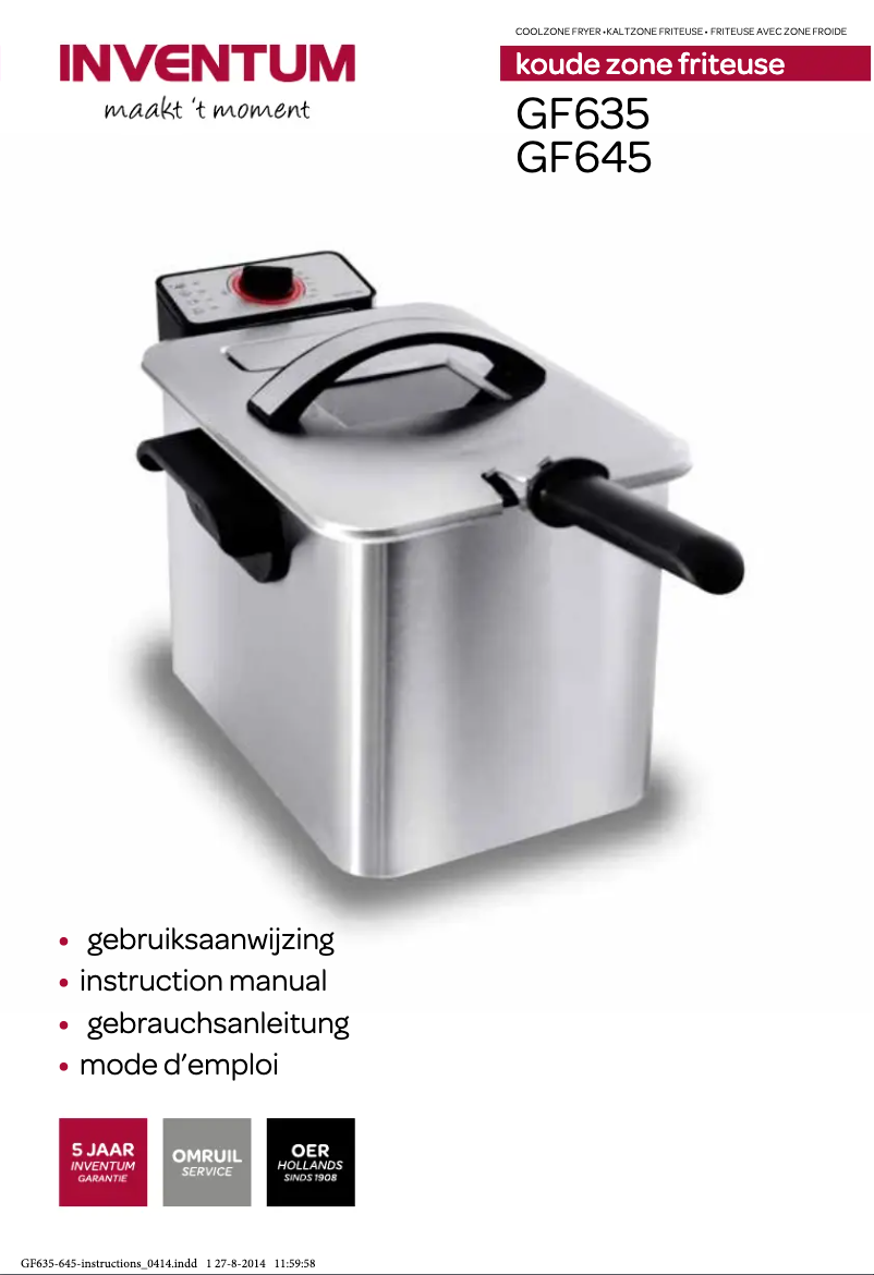 Page n°1 - Manuel utilisateur Inventum GF635